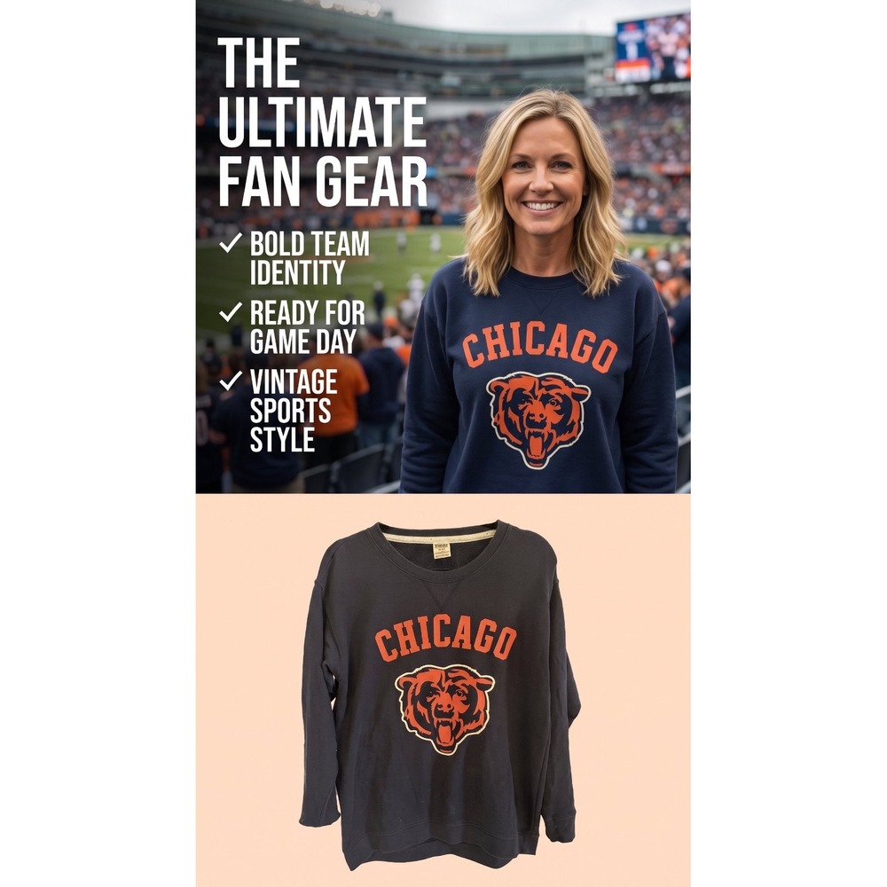 PINK Victoria's Secret NFL Chicago Bears Crewneck Sweatshirt